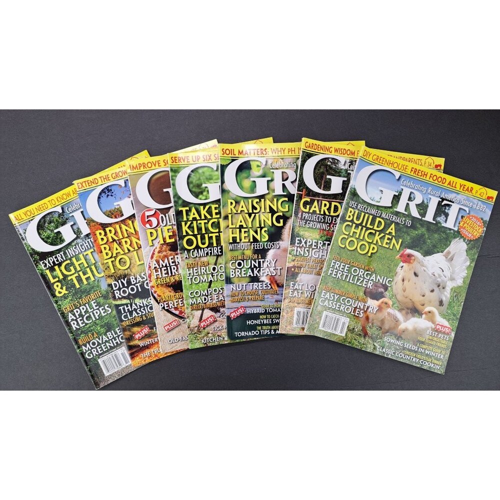 Grit Magazine Whole Year 2016 Complete Lot of 7 Bonus 2015 Issue DIY Farm Rural